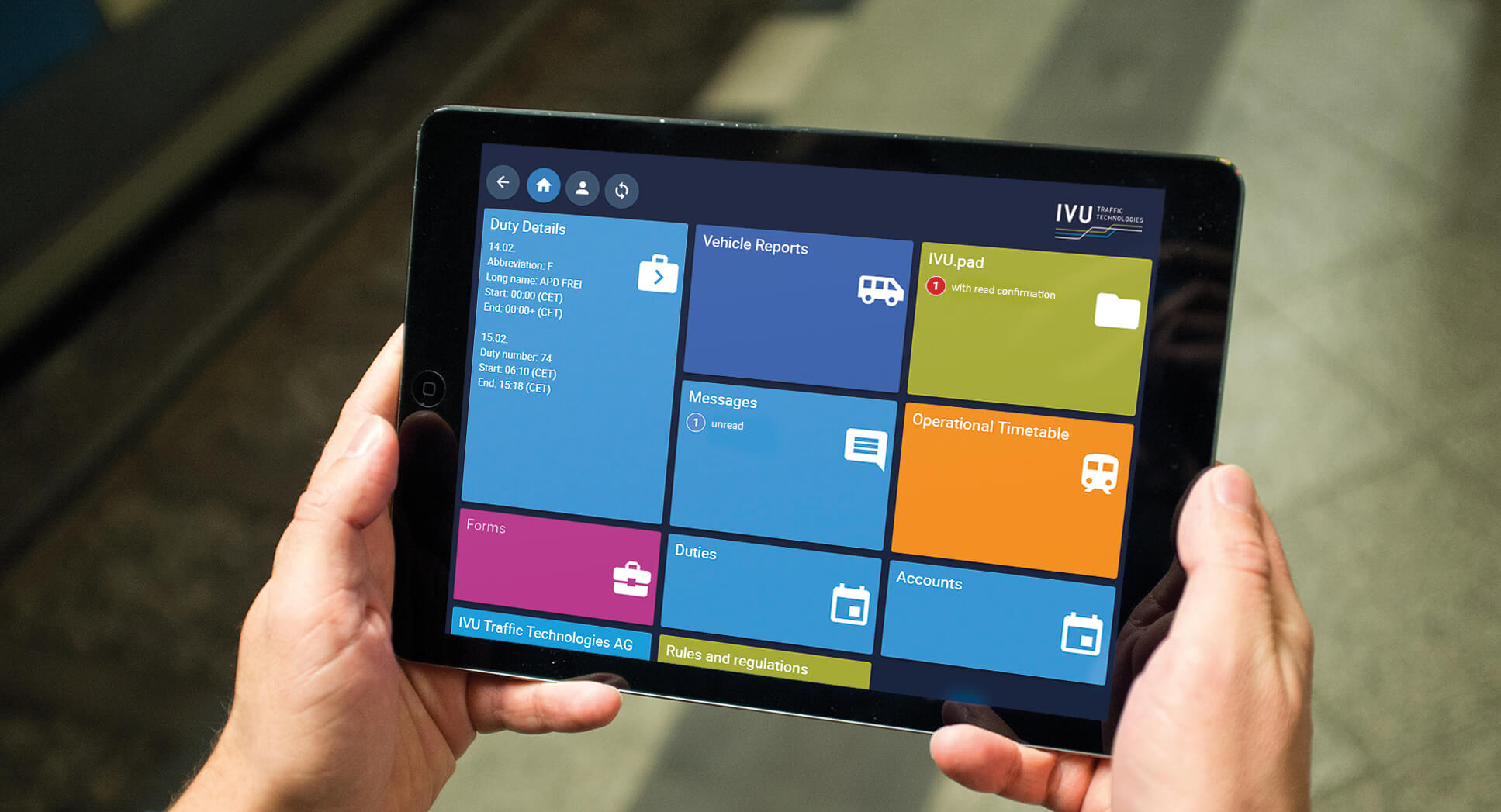 IVU.pad as a mobile workstation
