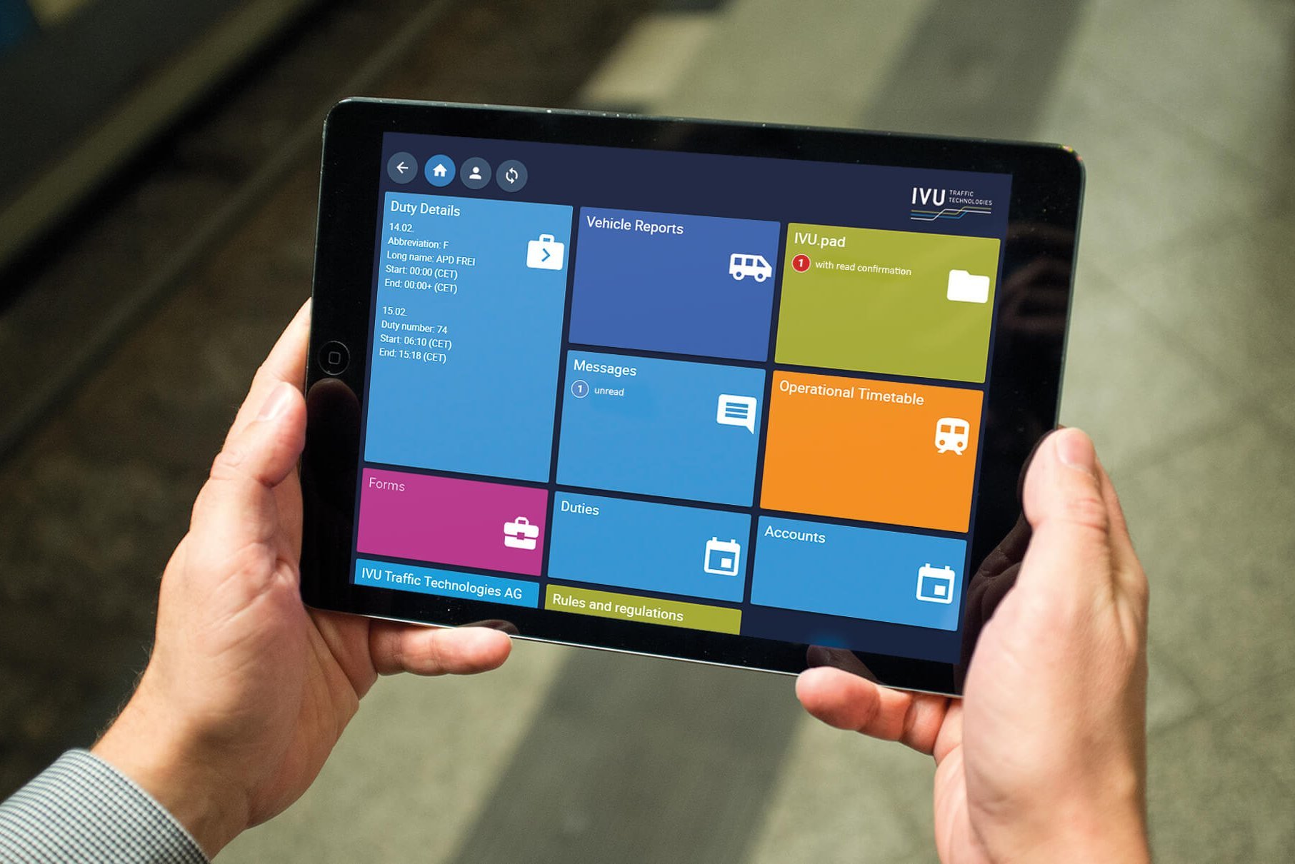 IVU.pad as a mobile workstation