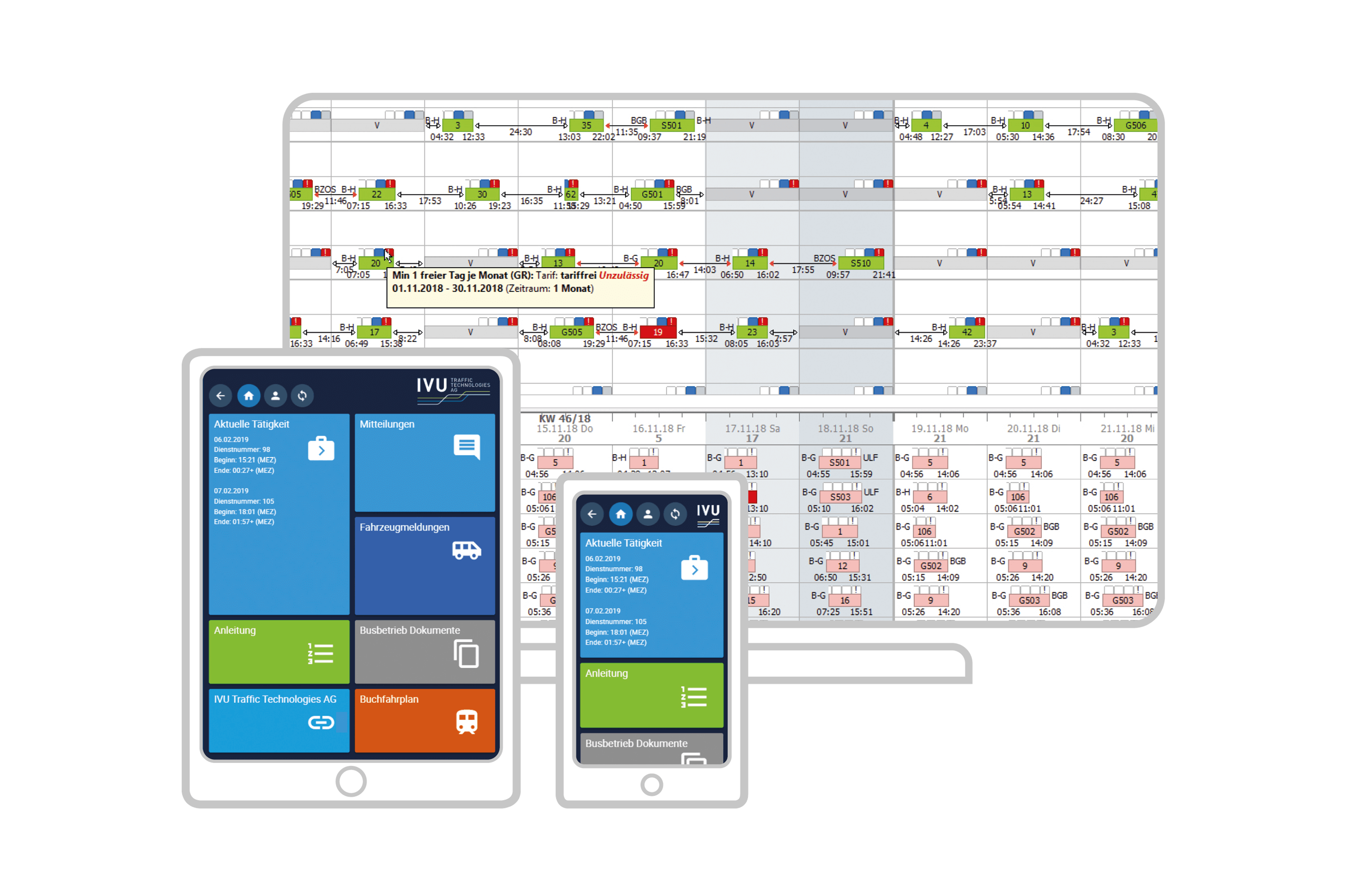 Software und Hardware für Personaldisposition - IVU.crew und IVU.pad